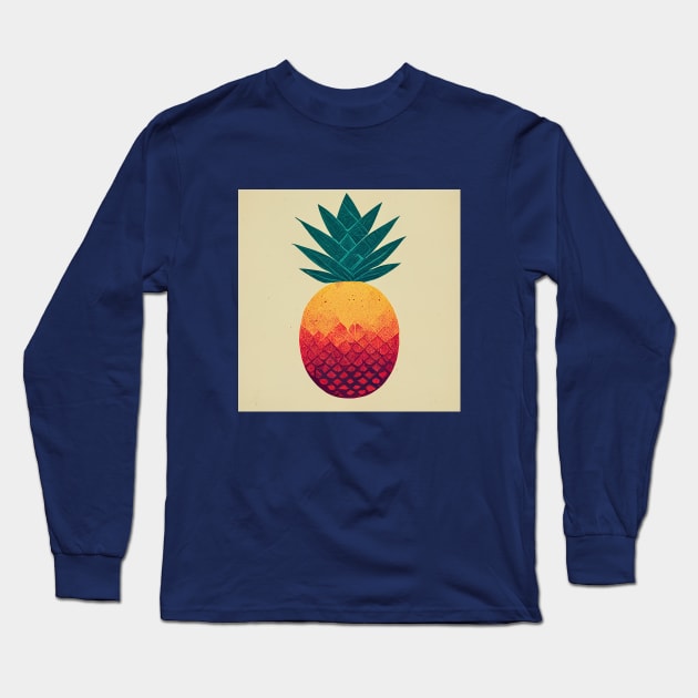 Pineapple Long Sleeve T-Shirt by Retro Travel Design